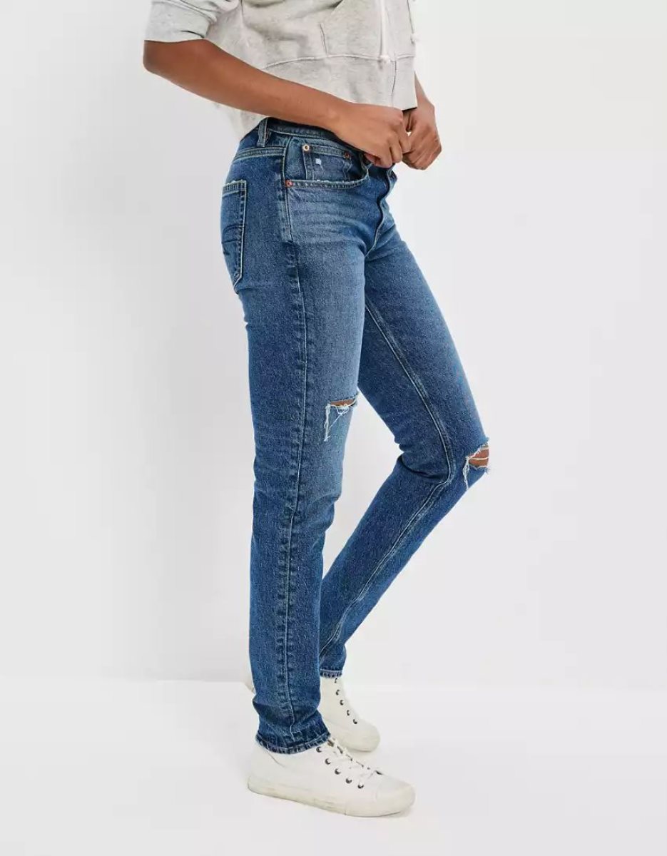 Jean American Eagle AE Stretch Ripped '90s Mince Multicolore Femme | ZYC-89707708